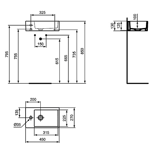 IDEAL STANDARD STRADA LAVABO 450  K081701 3