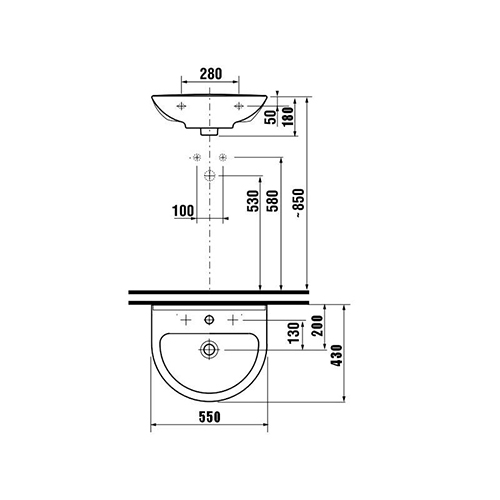 JIKA MIO LAVABO 55 X 43  1071.2 2