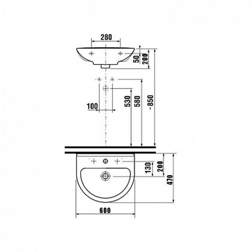 JIKA MIO LAVABO 60 X 47  1071.3 2