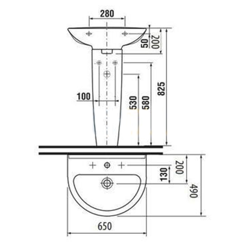 JIKA MIO LAVABO 65 X 49  1071.4 2