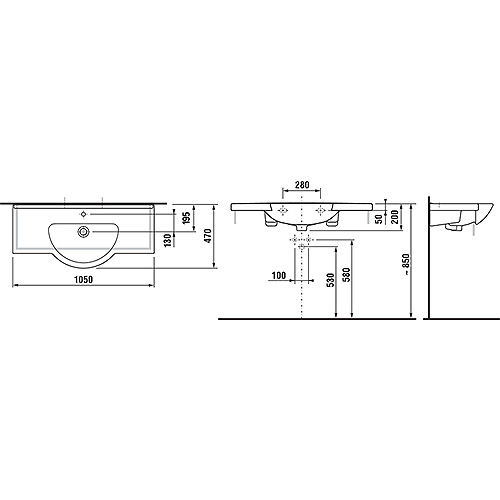 JIKA MIO LAVABO-1050 mm  814717 2