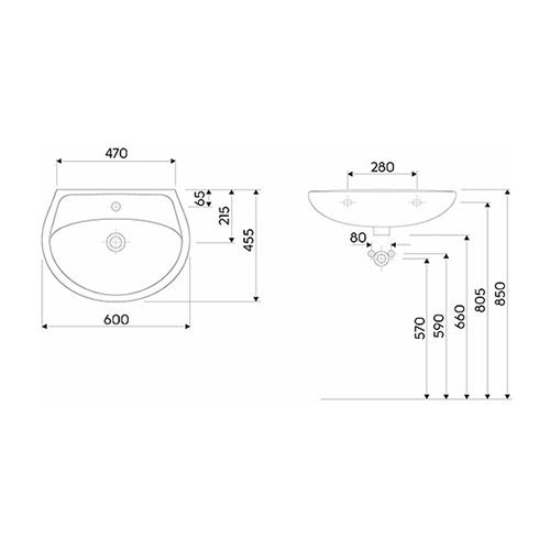 KOLO IDOL LAVABO 600 SA RUPOM  M11160000 2