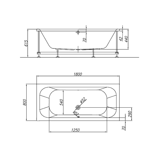 KOLPA SAN KADA DESTINY 180x80/O  571040+571290 2