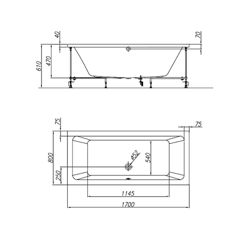 KOLPA SAN KADA ELEKTRA 170x80  740660 2