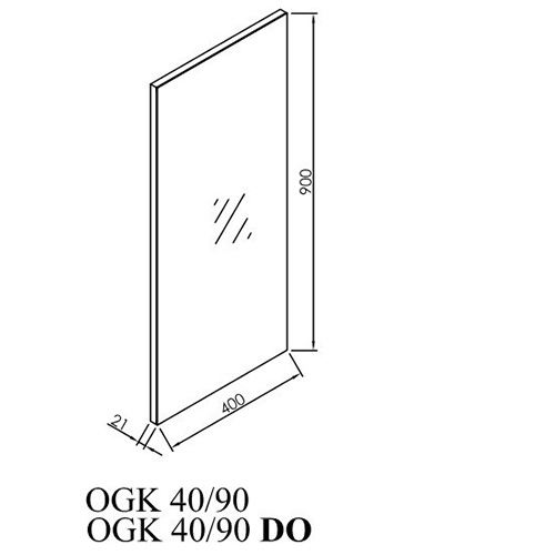 KOLPA SAN KIKI OGLEDALO 40/90 TAMNI HRAST 529110 2