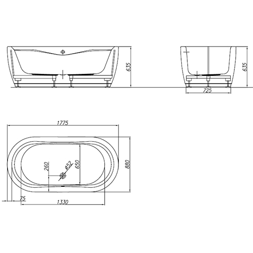 KOLPA SAN KADA SIRIS-FS 178x88  535570 2