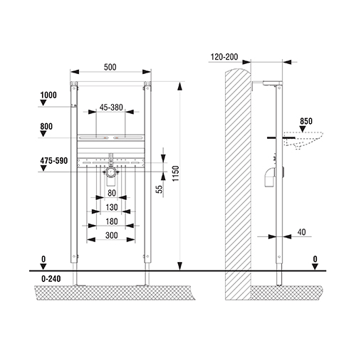 LIV MONTAŽNI ELEMENT ZA LAVABO FIX  256097 2