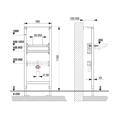 LIV MONTAŽNI ELEMENT ZA LAVABO FIX  256099 2