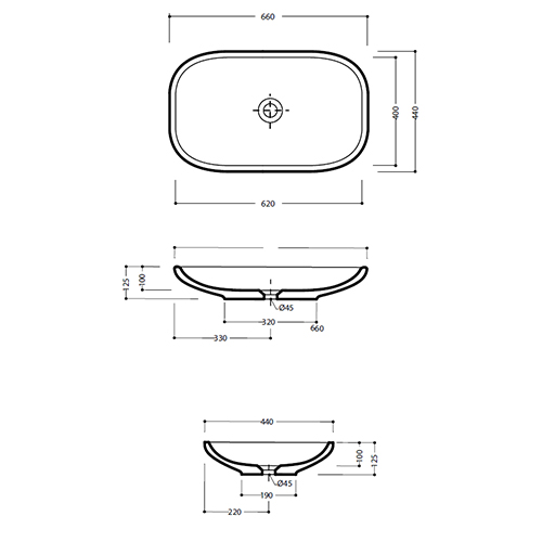 OLYMPIA CLEAR LAVABO 66x44 NADGRADNI  CLE4266001 2