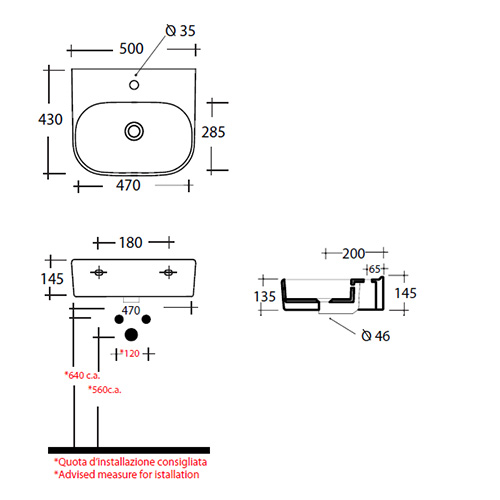 OLYMPIA SYNTHESIS LAVABO 50x43  SYN4350101 2