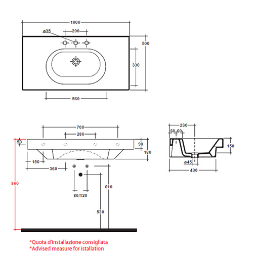 OLYMPIA TUTTO LAVABO 100  TUT4110101 2