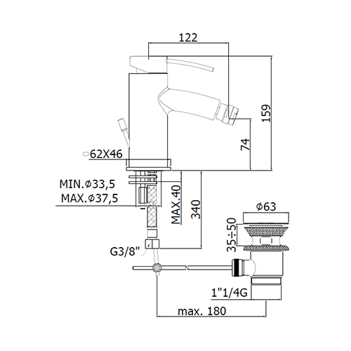 PAFFONI BERRY BATERIJA ZA BIDE  BR 135 2