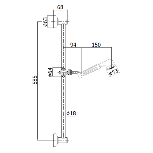 PAFFONI KLIPPER TUŠ GARNITURA  ZSAL010 2