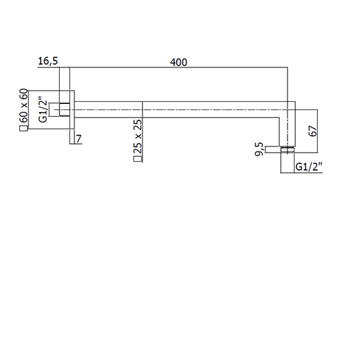 PAFFONI LEVEL IZLIVNA LULA KOCKASTA L-400mm  ZSOF063 2