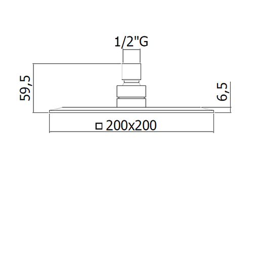 PAFFONI HAWAI TUŠ GLAVA ČETVRTASTA 200X200  ZSOF095CR 2