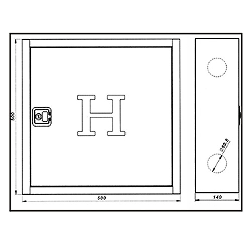 PP HIDRANT KOMPLET INOX, STAKLENA VRATA 2