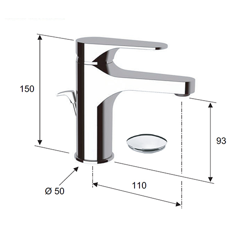 REMER CLASS BATERIJA ZA LAVABO sa podsklopom  L 10 2