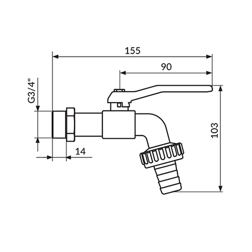 SLAVINA KUGLA 3/4" BAŠTENSKA  A560034 2