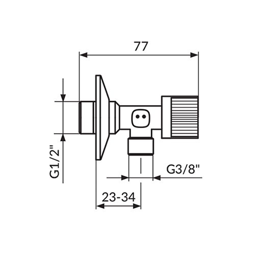 EK VENTIL 1/2" X 3/8" KUGLA ROSAN  A621238 2