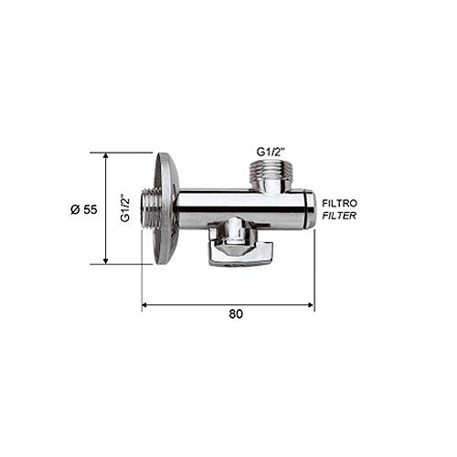 EK VENTIL 1/2X1/2 DUG FILTER  216547 2