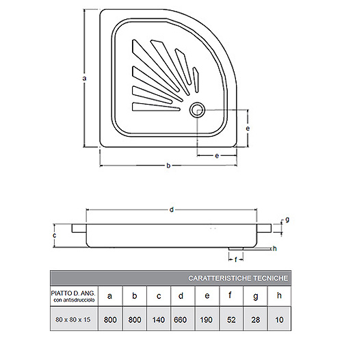 SMAVIT TUŠ KADA METALNA R80  250300 2