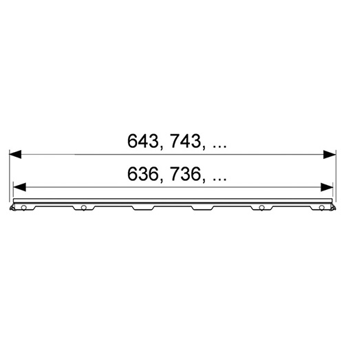 TECE DRAINLINE REŠETKA STAKLO BELO  700 mm  600791 2