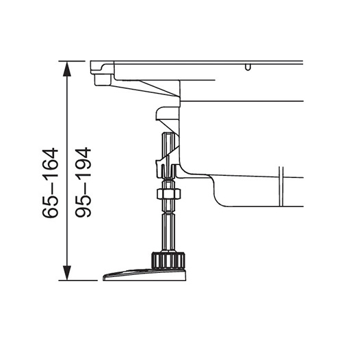 TECE DRAINPROFILE MONTAŽNE NOGICE  674000 2