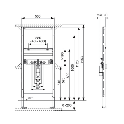 TECE KONZOLA ZA LAVABO 112cm  9310000 2