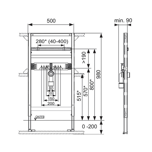 TECE KONZOLA ZA LAVABO 98cm  9310011 2