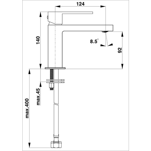 UNITAS SQ BATERIJA ZA LAVABO  UH00057 2