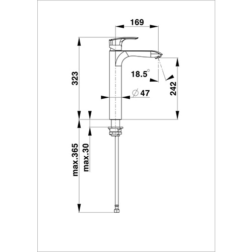 UNITAS ELITE BATERIJA ZA LAVABO VISOKA  UH00089 2