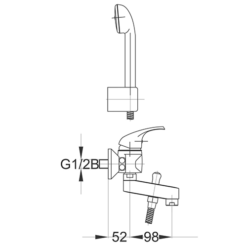 UNITAS SIMPATY BATERIJA ZA KADU SA POK. IZL. KOMPLET  UH00389 2