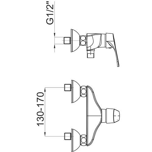 UNITAS PROJECT BATERIJA ZA TUŠ KADU  UH00427 2