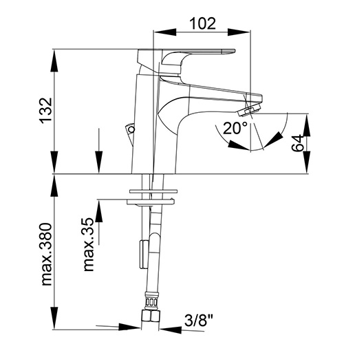 UNITAS INFINITY BATERIJA ZA LAVABO  UH00004 2