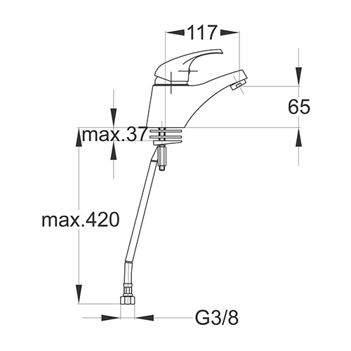 UNITAS SIMPATY BATERIJA ZA LAVABO  UH00084 2