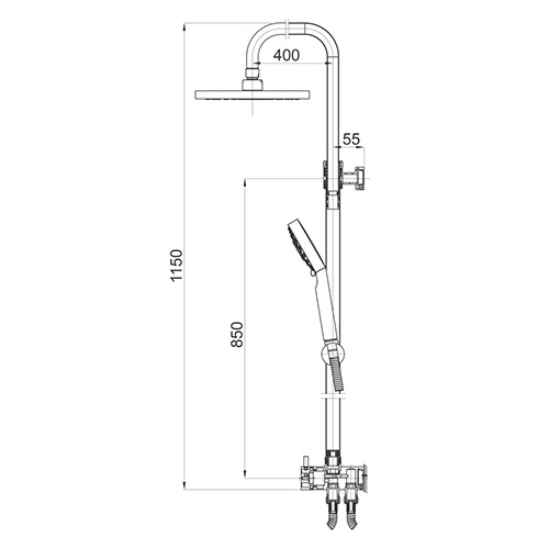 UNITAS PURE WATERFALL TUŠ SISTEM  UH12551 2