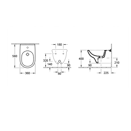 VILLEROY & BOCH O.NOVO BIDE KONZOLNI  54600001 4