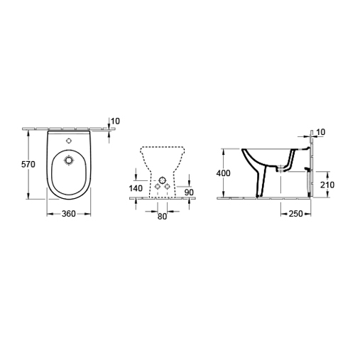 VILLEROY & BOCH O.NOVO BIDE  54610001 4