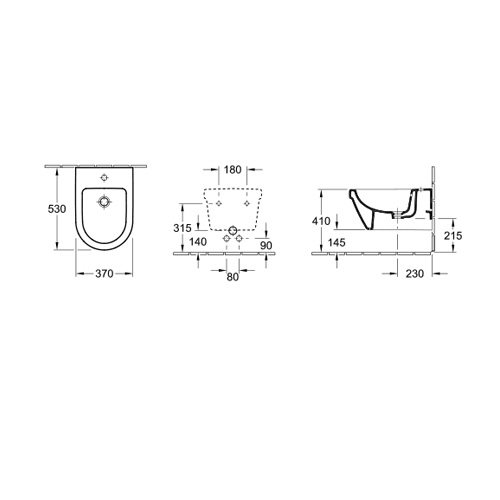 VILLEROY & BOCH OMNIA ARCHITECTURA BIDE KONZOLNI  54840001 3