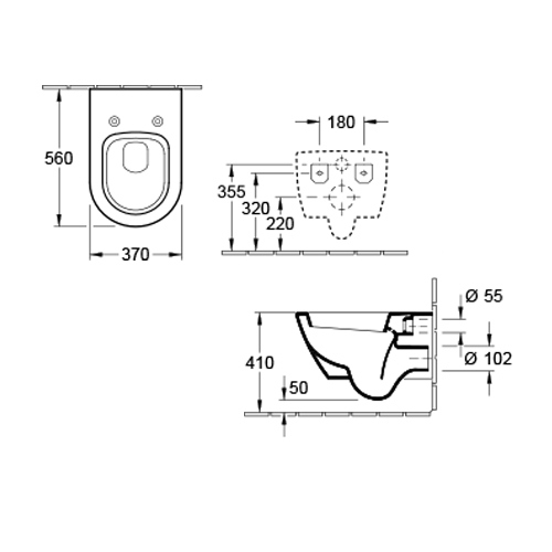 VILLEROY & BOCH SUBWAY 2.0 WC ŠOLJA KONZOLNA  56001001 4