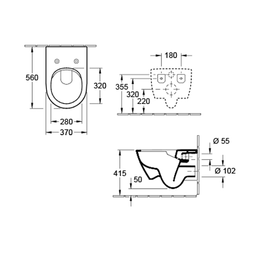 VILLEROY & BOCH SUBWAY 2.0 WC ŠOLJA KONZOLNA RIMLESS  5614R0R1 5