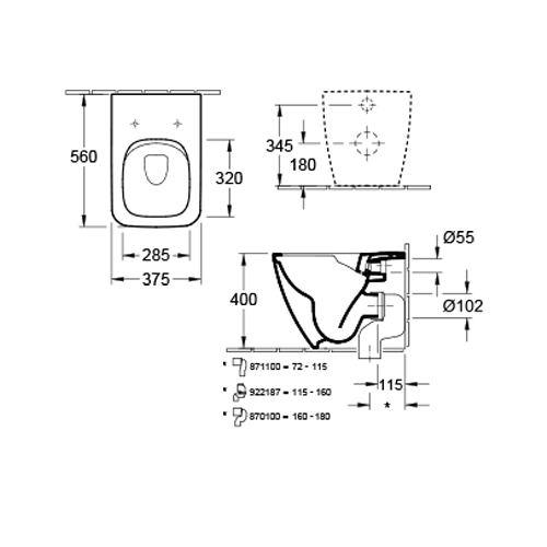 VILLEROY & BOCH LEGATO WC ŠOLJA PODNA  5639R0R1 3