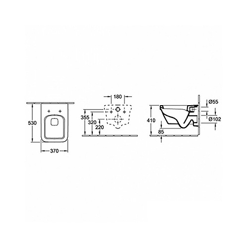 VILLEROY & BOCH ARHITECTURA WC ŠOLJA KONZOLNA + WC DASKA SOFT CLOSE 5685H101 2