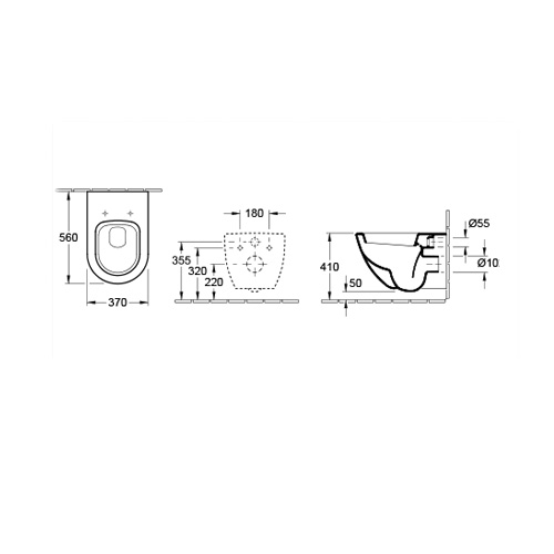 VILLEROY & BOCH SUBWAY WC ŠOLJA KONZOLNA  66001001 3