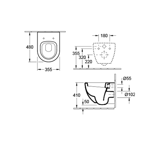 VILLEROY & BOCH SUBWAY WC ŠOLJA KONZOLNA COMPACT  66041001 3