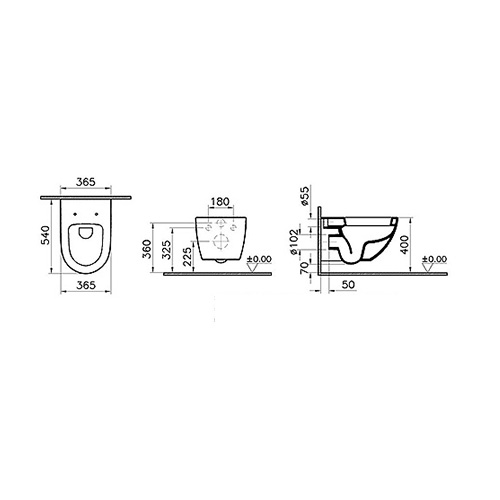 VITRA OPTIONS WC ŠOLJA KONZOLNA  4448B003-0075 2