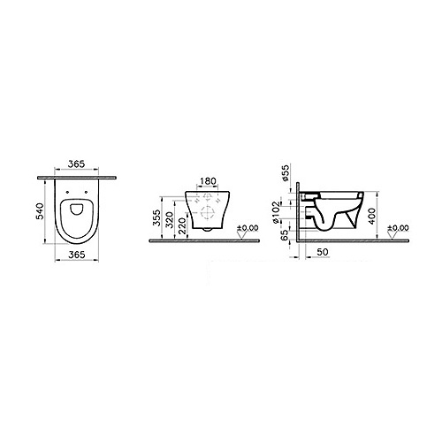 VITRA BELLA WC ŠOLJA KONZOLNA  4449B003-0075 2