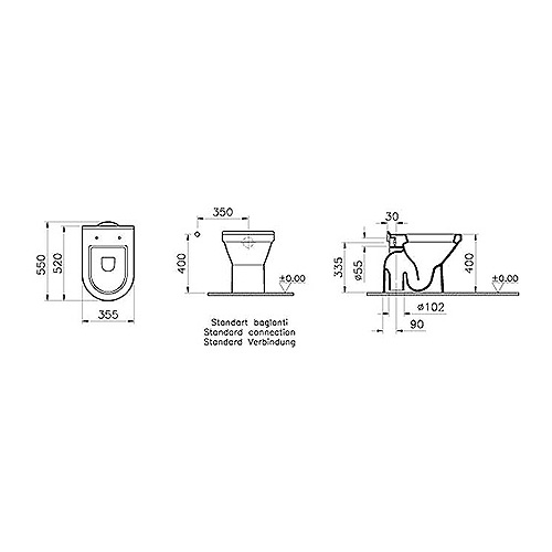 VITRA S50 WC ŠOLJA SIMPLON  5304L003-0075 2