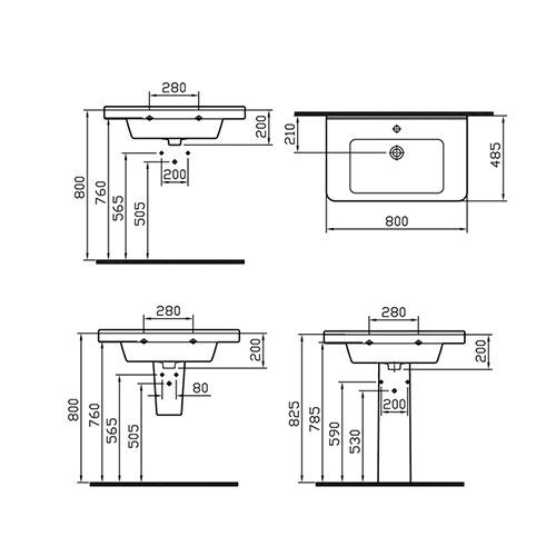 VITRA S50 LAVABO 80 X 48  5312L003-0001 2