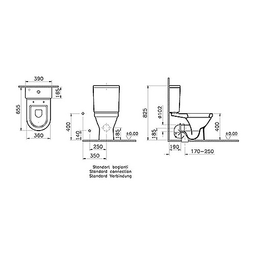 VITRA S50 MONOBLOK DO ZIDA VARIO  5332L003-0585 + 5322L003 2